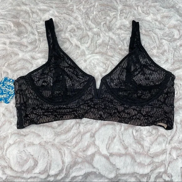 Free People Tameeka Underwire Sheer Lace Bra - NWT - Black - $48 retail - Picture 5 of 9